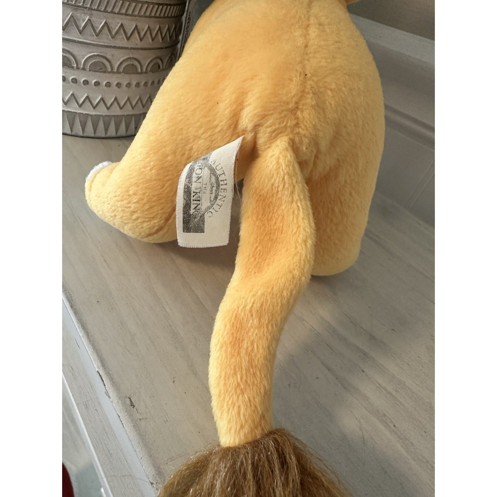Disney Mattel Sitting SIMBA LION KING Stuffed Animal Plush Toy Vintage 1993 - Picture 5 of 9